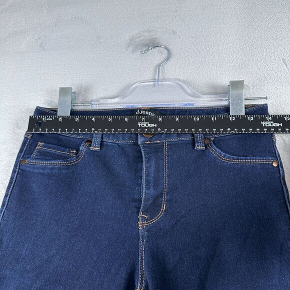 D Jeans Skinny Jeans Womens Size 6 Mid Rise Dark Wash Five Design Pockets Blue - Picture 7 of 12
